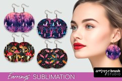 Neon Halloween Earrings - Spooky Round Earring Sublimation Product Image 1