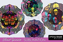 Neon Halloween Wind Spinner, Spooky Wind Spinner Sublimation Product Image 1