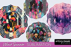 Neon Halloween Wind Spinner, Spooky Wind Spinner Sublimation Product Image 1