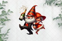 Happy New Year Gnome Sublimation Clipart Product Image 1
