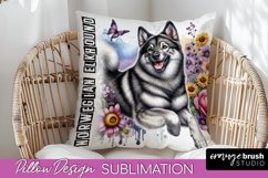 Dog Pillow Cover - Dog Mom Floral Pillow Sublimation Product Image 1