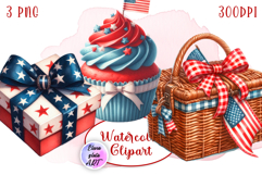 4 of July Patriotic American Flag Clipart Fun Product Image 1