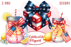 4 of July Patriotic American Flag Clipart Fun Product Image 1