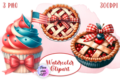 4 of July Patriotic American Flag Clipart Fun Product Image 1