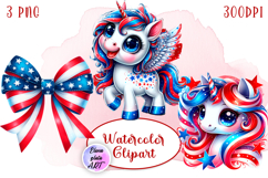 4 of July Patriotic American Flag Clipart Fun Product Image 1