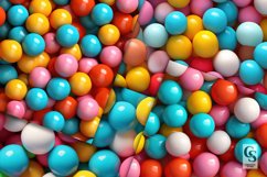 Colorful 3D Gumballs Seamless Patterns Product Image 5