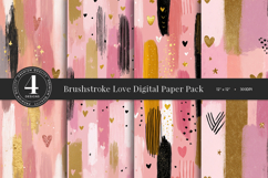 Brushstroke Love Digital Paper Pack Product Image 1