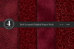 Red Leopard Digital Paper Pack Product Image 1
