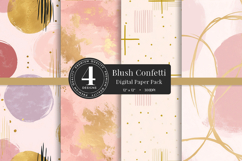 Blush Abstract Gold Digital Paper Pack Product Image 1