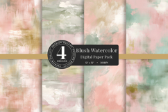 Blush Watercolor Background Digital Paper Pack Product Image 1