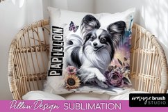 Dog Pillow Cover - Dog Mom Floral Pillow Sublimation Product Image 1