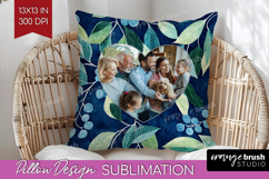 Eucalyptus Photo Pillow PNG - Botanical Picture Frame Pillow Product Image 1