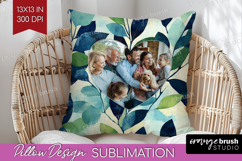 Eucalyptus Photo Pillow PNG - Botanical Picture Frame Pillow Product Image 1