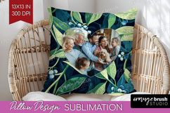 Eucalyptus Photo Pillow PNG - Botanical Picture Frame Pillow Product Image 1