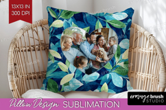 Eucalyptus Photo Pillow PNG - Botanical Picture Frame Pillow Product Image 1