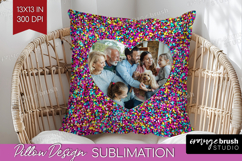 Glitter Photo Pillow PNG - Sparkle Picture Frame Pillow Product Image 1