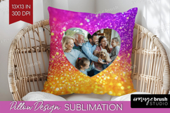 Glitter Photo Pillow PNG - Sparkle Picture Frame Pillow Product Image 1