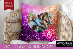 Glitter Photo Pillow PNG - Sparkle Picture Frame Pillow Product Image 1