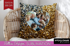 Glitter Photo Pillow PNG - Sparkle Picture Frame Pillow Product Image 1