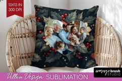 Poinsettia Christmas Photo Pillow PNG - Christmas Poinsettia Product Image 1