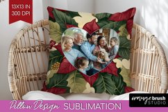Poinsettia Christmas Photo Pillow PNG - Christmas Poinsettia Product Image 1