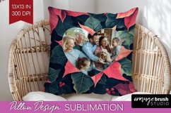 Poinsettia Christmas Photo Pillow PNG - Christmas Poinsettia Product Image 1