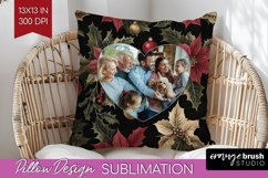 Poinsettia Christmas Photo Pillow PNG - Christmas Poinsettia Product Image 1