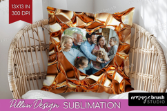 Rose Gold Photo Pillow PNG - Abstract Picture Frame Pillow Product Image 1