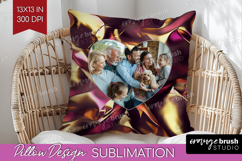 Rose Gold Photo Pillow PNG - Abstract Picture Frame Pillow Product Image 1