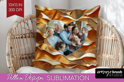 Rose Gold Photo Pillow PNG - Abstract Picture Frame Pillow Product Image 1