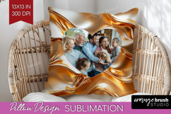 Rose Gold Photo Pillow PNG - Abstract Picture Frame Pillow Product Image 1
