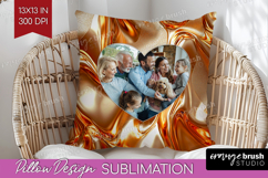Rose Gold Photo Pillow PNG - Abstract Picture Frame Pillow Product Image 1
