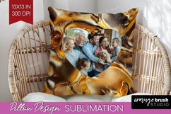 Rose Gold Photo Pillow PNG - Abstract Picture Frame Pillow Product Image 1