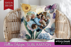 Floral Photo Pillow PNG - Sping Flowers Picture Frame Pillow Product Image 1
