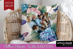 Floral Photo Pillow PNG - Sping Flowers Picture Frame Pillow Product Image 1