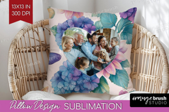Floral Photo Pillow PNG - Sping Flowers Picture Frame Pillow Product Image 1