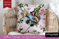 Spring Photo Pillow PNG - Flowers Picture Frame Pillow Cover Product Image 1