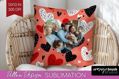 Valentines Day Photo Pillow PNG - Heart Picture Frame Pillow Product Image 1