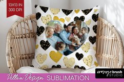 Valentines Day Photo Pillow PNG - Heart Picture Frame Pillow Product Image 1