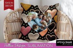 Valentines Day Photo Pillow PNG - Heart Picture Frame Pillow Product Image 1