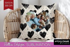 Valentines Day Photo Pillow PNG - Heart Picture Frame Pillow Product Image 1
