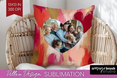 Valentines Day Photo Pillow PNG - Heart Picture Frame Pillow Product Image 1