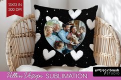 Valentines Day Photo Pillow PNG - Heart Picture Frame Pillow Product Image 1