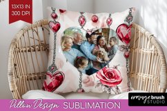 Valentines Day Photo Pillow PNG - Heart Picture Frame Pillow Product Image 1