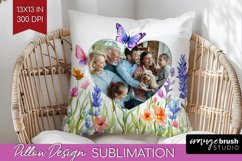 Wildflowers Photo Pillow PNG - Floral Picture Frame Pillow Product Image 1