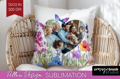 Wildflowers Photo Pillow PNG - Floral Picture Frame Pillow Product Image 1