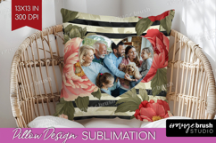 Floral Photo Pillow PNG - Peony Flower Picture Frame Pillow Product Image 1