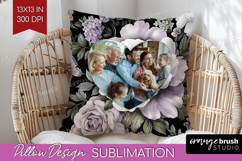 Floral Photo Pillow PNG - Peony Flower Picture Frame Pillow Product Image 1