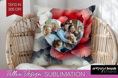 Floral Photo Pillow PNG - Peony Flower Picture Frame Pillow Product Image 1