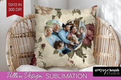 Floral Photo Pillow PNG - Peony Flower Picture Frame Pillow Product Image 1